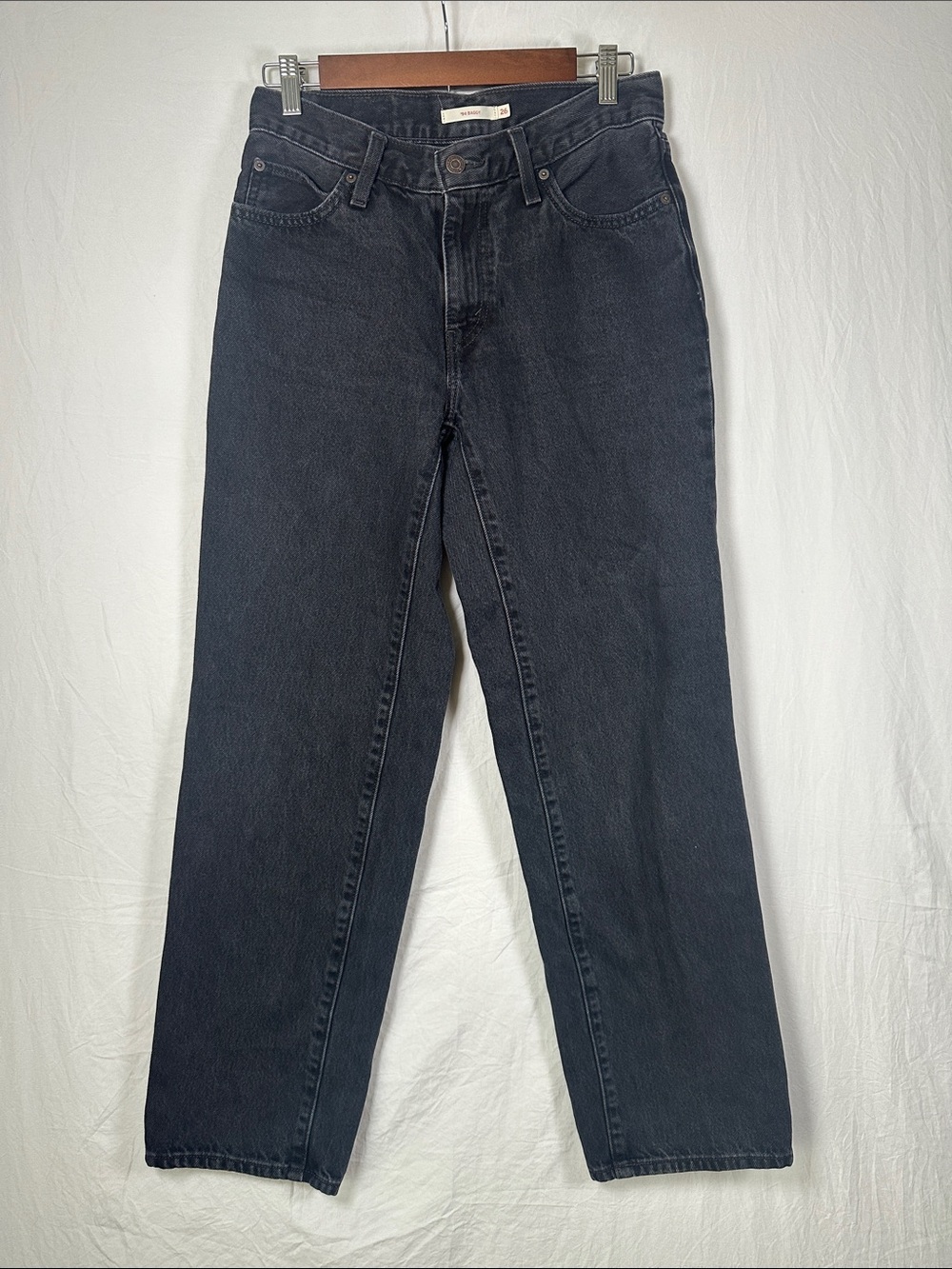 Levi's Straight-Leg Jeans in Dark Black Wash